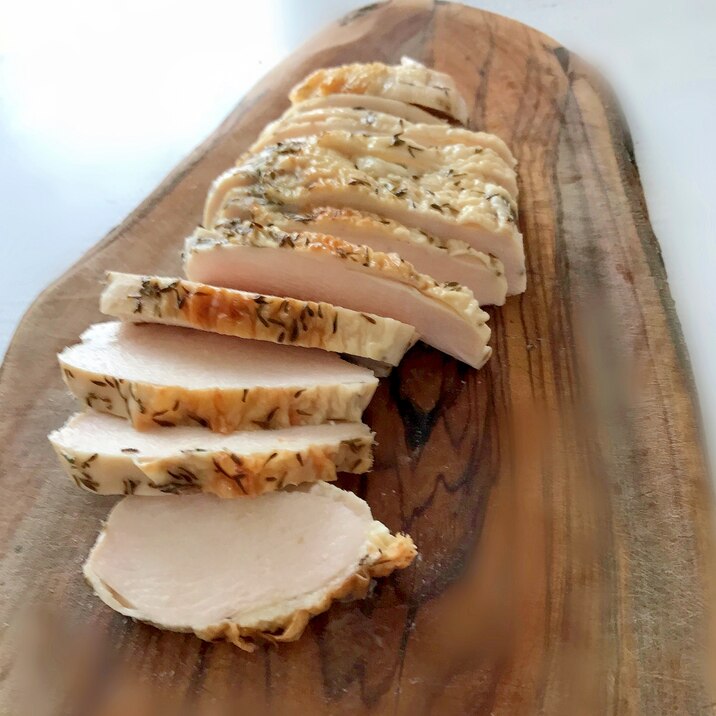 鶏胸肉でしっとりローストチキン タイム風味 レシピ 作り方 By 楽天レシピ 鶏胸肉でしっとりローストチキン タイム風味 レシピ 作り方 By 楽天レシピ